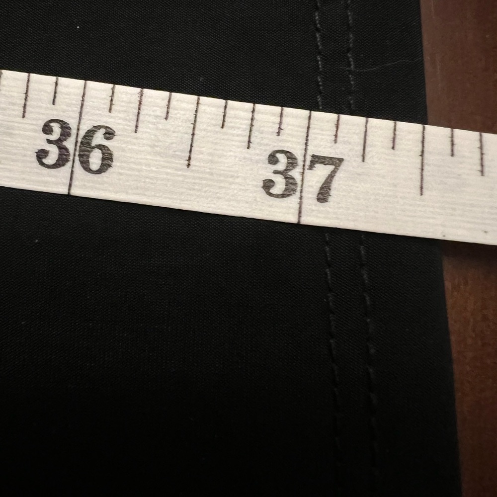 Tacera dress tan black chevron print black hem NWOT  2X long sleeve knee length - Picture 6 of 8